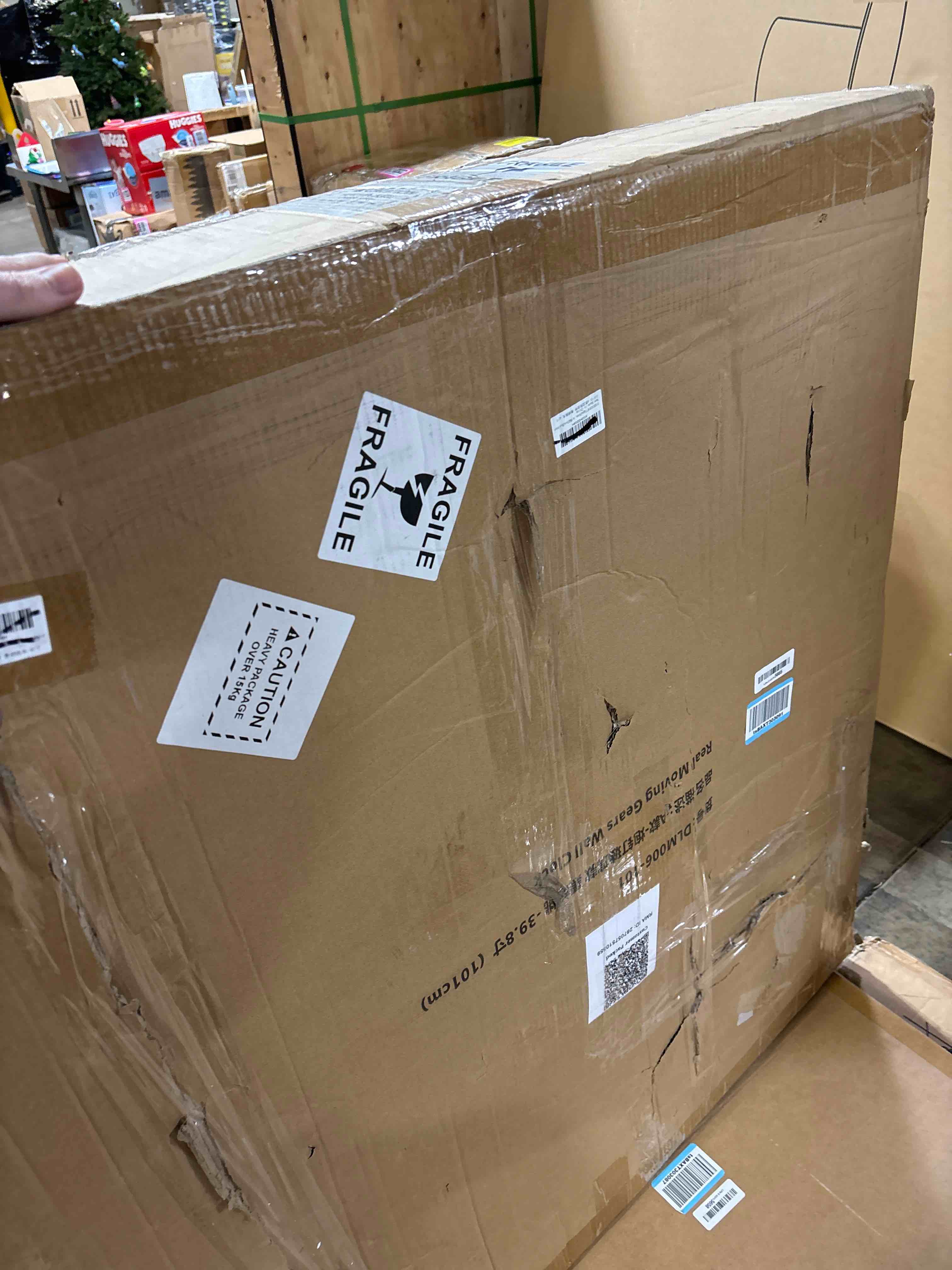 Condition photo showing New/Like New for DORBOKER 40" Original Moving Gears Wall Clock, Large Industrial Wall Clock for Living Room Decor,Oversized Wood Vintage Farmhouse Steampunk Rustic Clocks for Wall Decor,Black Walnut