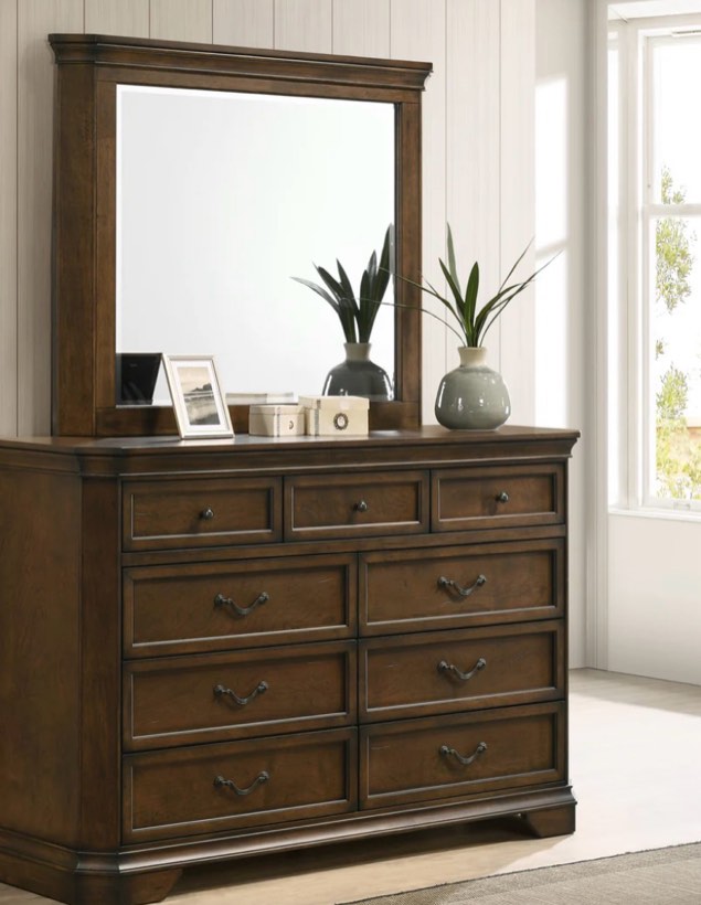 Roundhill Furniture Maderne Traditional Wood Mirror (45" x 36")  MIRROR ONLY