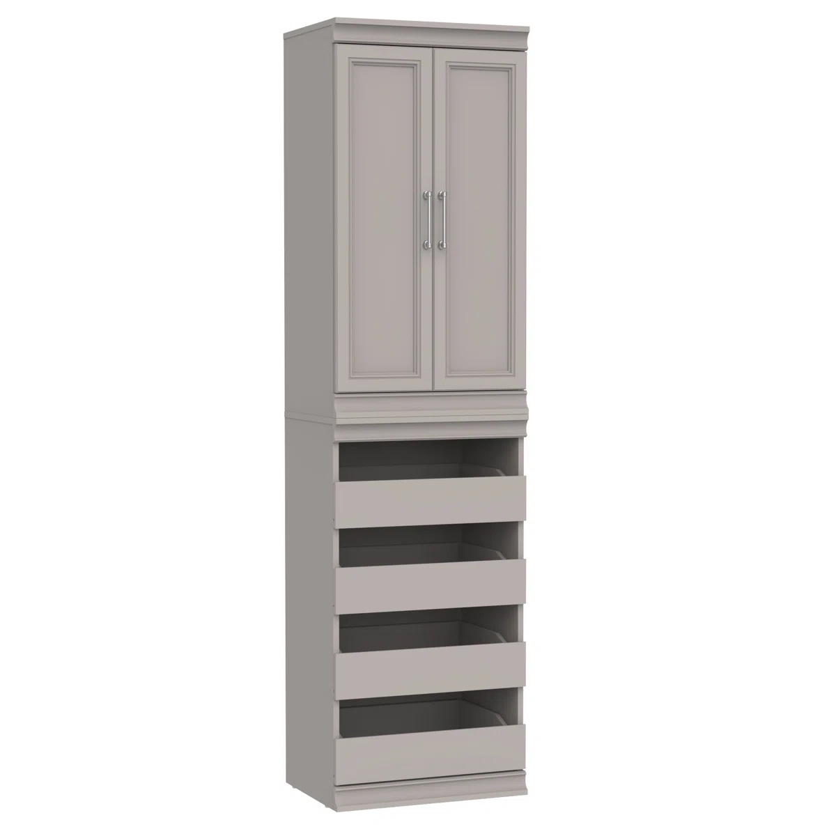 modular storage 21.38" w closet system with doors & drawers