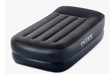 Intex Dura Beam Plus Pillow Raised Airbed Mattress with Built in Pump  Twin