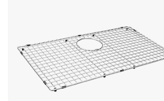 Serene Valley Sink Bottom Grid 29-1/2" X 15-9/16", Rear Drain with Corner Radius 3/8", Sink Protector NDG3016R