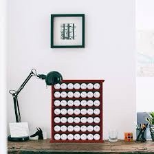 Mahogany Golf Ball Display Cabinet - Displays up to 49 Golf Balls