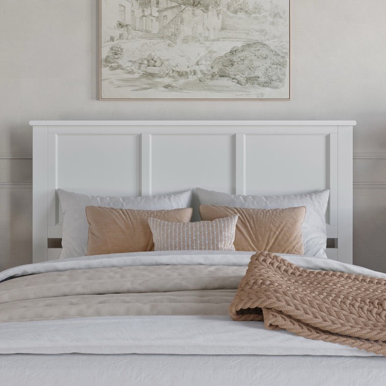 AFI White Amear Solid Wood Headboard 