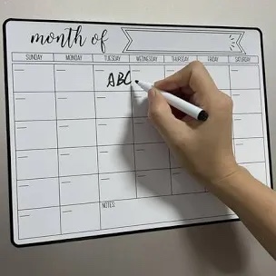lincia magnetic to do list whiteboard for wall 24" x 18" large weekly dry erase board, hanging double-side white board calendar for planning drawing memo home kitchen office(white)