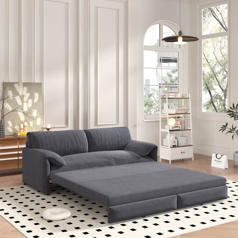 3-In-1 Velvet Sleeper Sofa Bed