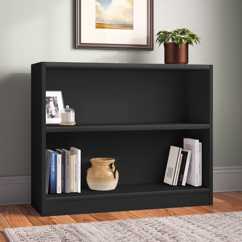 paulica small 2 shelf bookcase, storage and display bookshelf for home office and living room