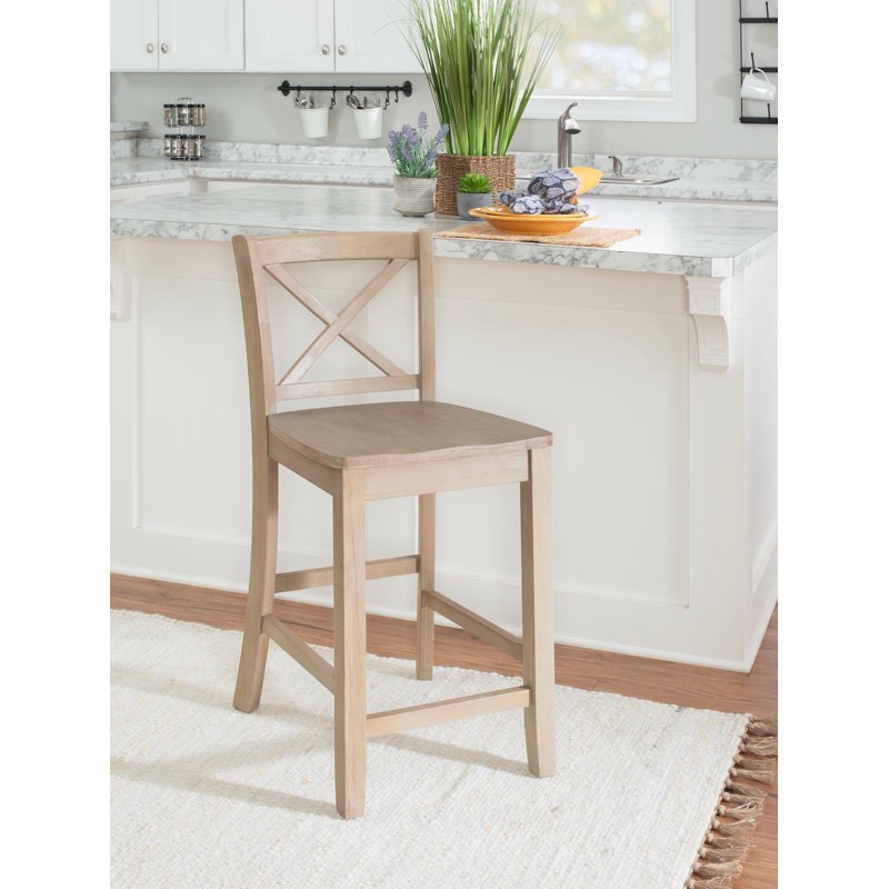 fairbairn x back stool with sold wood frame