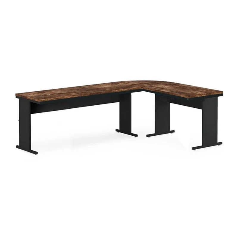 83 Inch L-Shaped Office Desk With 3-Drawer File Cabinet