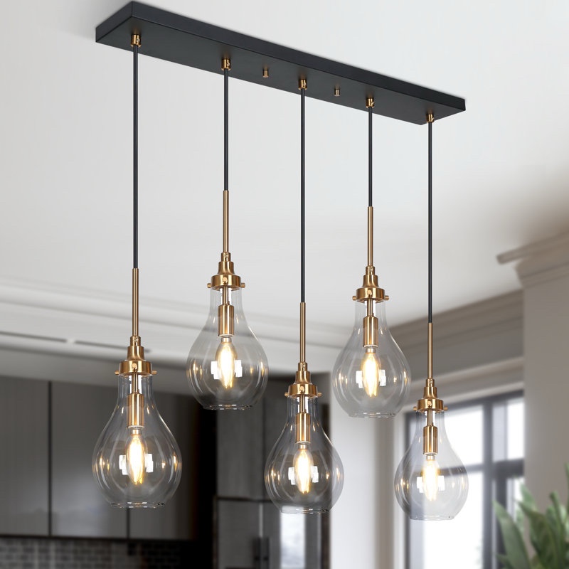 Hooman 5 - Light Dimmable Kitchen Island Modern Linear Chandelier
