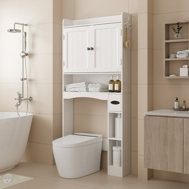 over the toilet storage cabinet white 