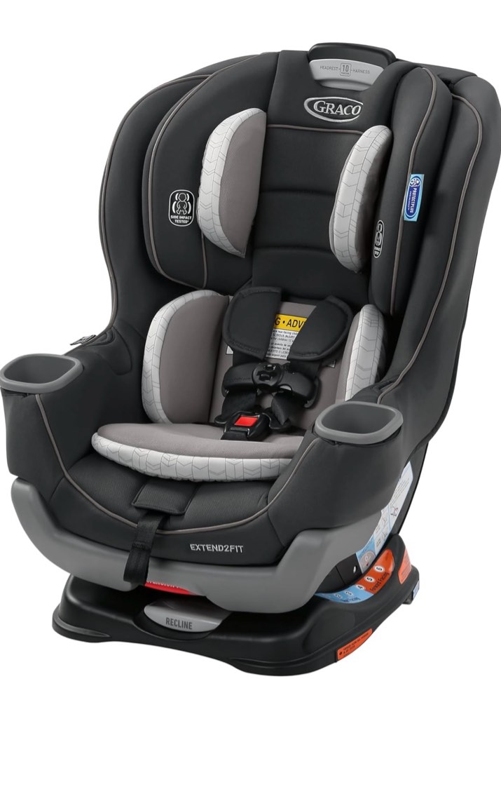 Graco Extend2Fit Convertible Baby Car Seat, Rear and Forward Facing, Adjustable Extension Panel for Extra Legroom, Redmond
