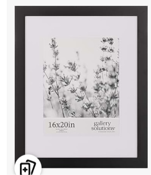 Gallery Solutions - 16"x20" Wall Mount/Tabletop Picture Frame - Double Mat - Matted to 11"x14" -White - Versatile Display Option for Your Cherished Memories - Rectangular Tabletop - White Poster Frame