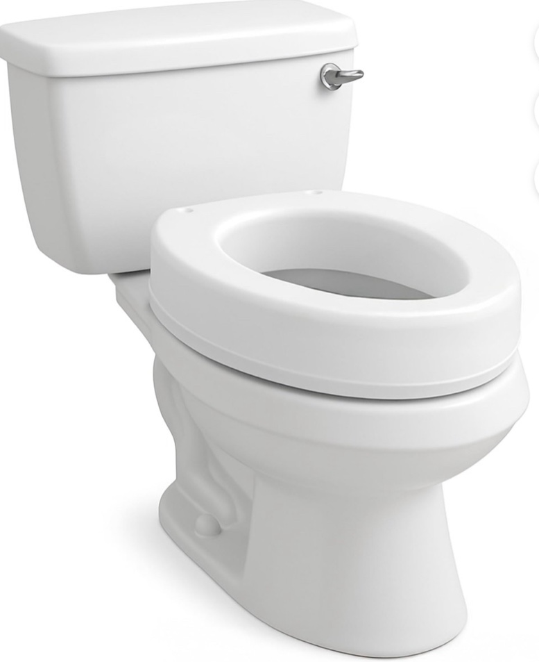 Carex Toilet Seat Riser, Elongated Raised Toilet Seat Adds 3.5 inches to Toilet Height, for Assistance Bending or Sitting, 300 Pound Weight Capacity Toilet Riser