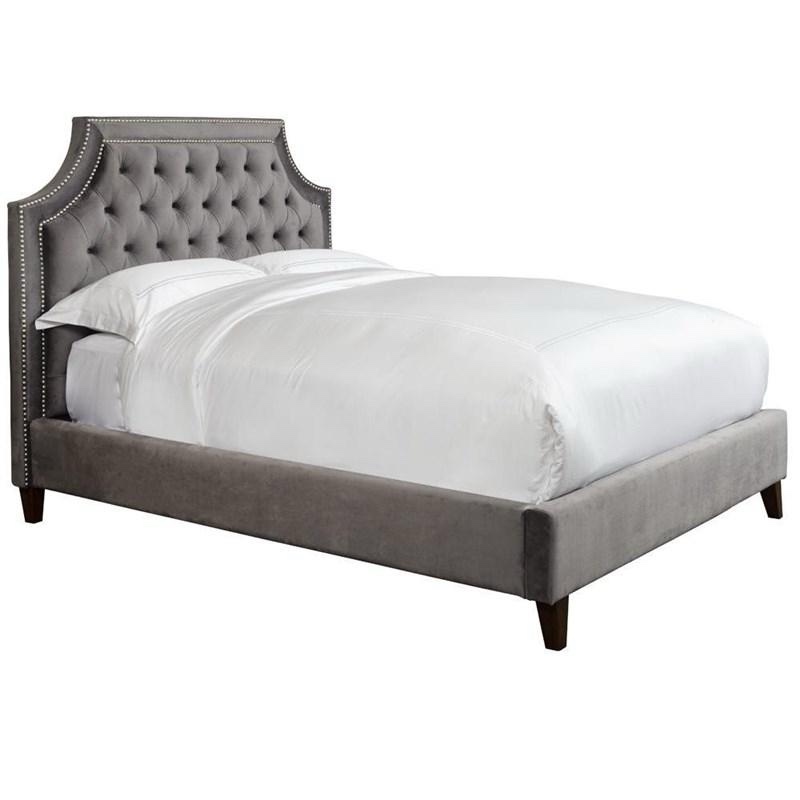 Jasmine King Upholstered Panel Bed, Complete Set, Two Boxes