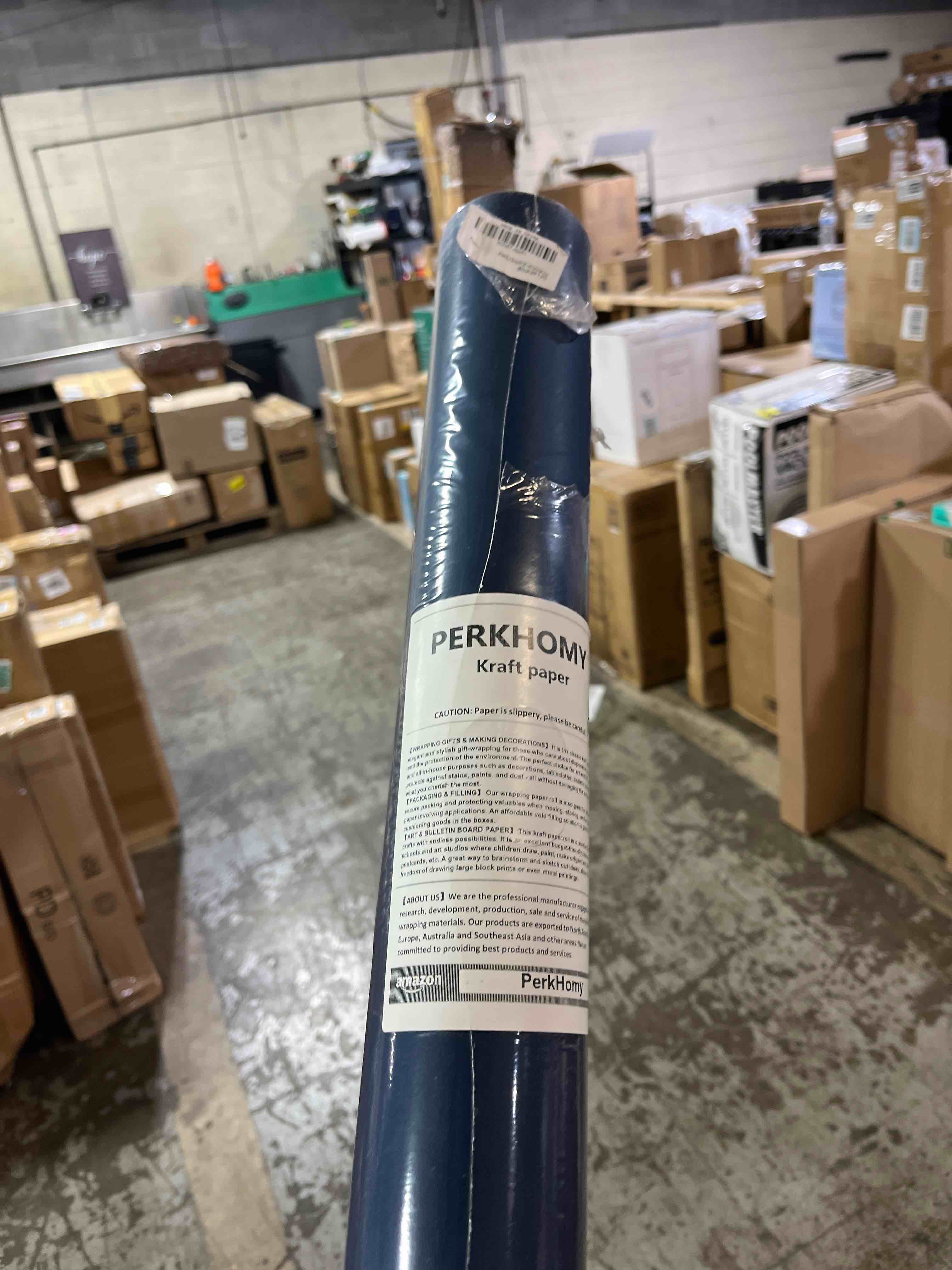 perkhomy 36" x 1,440" (120') navy blue kraft paper roll for craft bulletin board paper art table cov