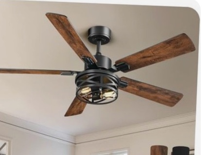 52 Inch Farmhouse Ceiling Fans with Lights and Remote Control