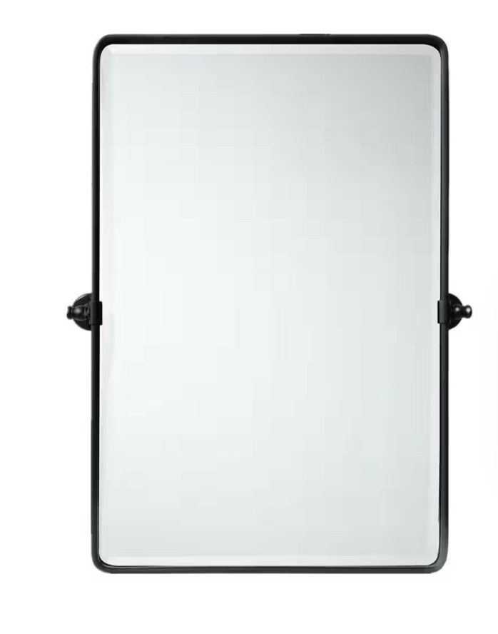 Woodvale 23 in. W x 35 in. H Large Rectangular Metal Framed Wall Mounted Bathroom Vanity Mirror in Matt Black (similar in stock)