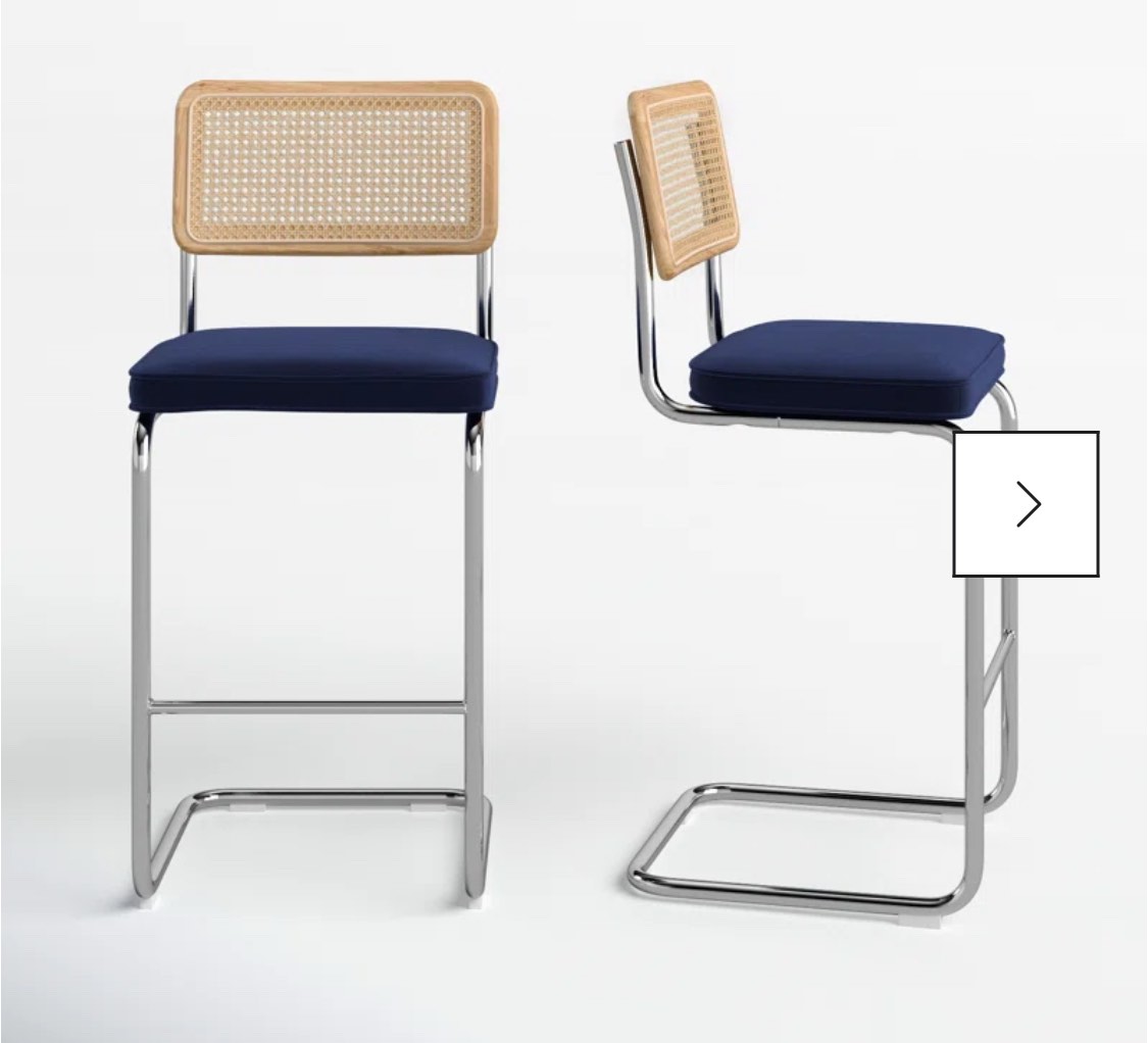 walsh velvet bar & counter stool (set of 2)