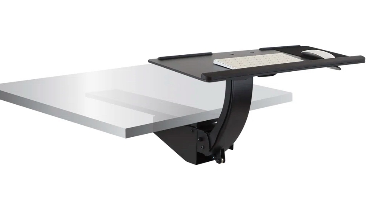 Mount-it Adjustable Under Desk Keyboard Tray and Mouse Drawer  