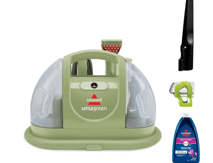 BISSELL Little Green Multi-Purpose Portable Carpet and Upholstery Cleaner, Car and Auto Detailer, with Exclusive Specialty Tools, Green, 1400B
