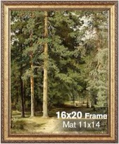 16x20 Gold Picture Frame, Ornate Vintage Picture Frames for Wall or Tabletop Display, 16x20 Photo Frame Gold with Non Glare Plexialass, Display Poster 11x14 with Mat or 16x20 without Mat for Antique Déco