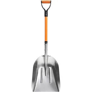 Aluminum Snow Shovel with D Handle Metal Snow Shovel for Driveway 45Inches 3.7 Pounds Transfer Shovel Shovel for Gardening, Orange