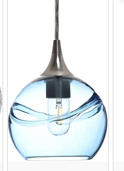 767 swell single light pendent brushed nickel