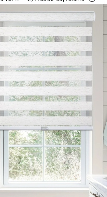 CHICOLOGY Zebra Roller Shade , Window Zebra Blind , Light Filtering , Basic Natural, 28"W X 72"H