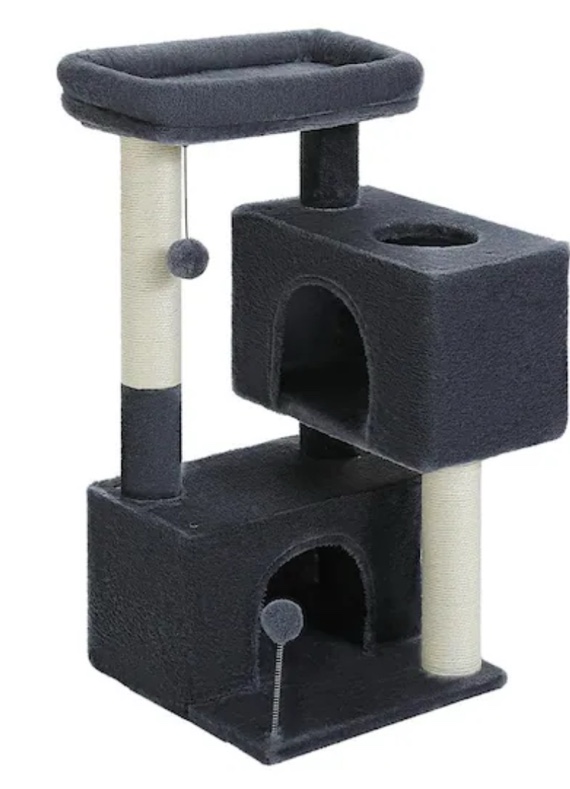 Cats Scratching Posts and Trees, Cat House, Cat Bed in Dark Grey