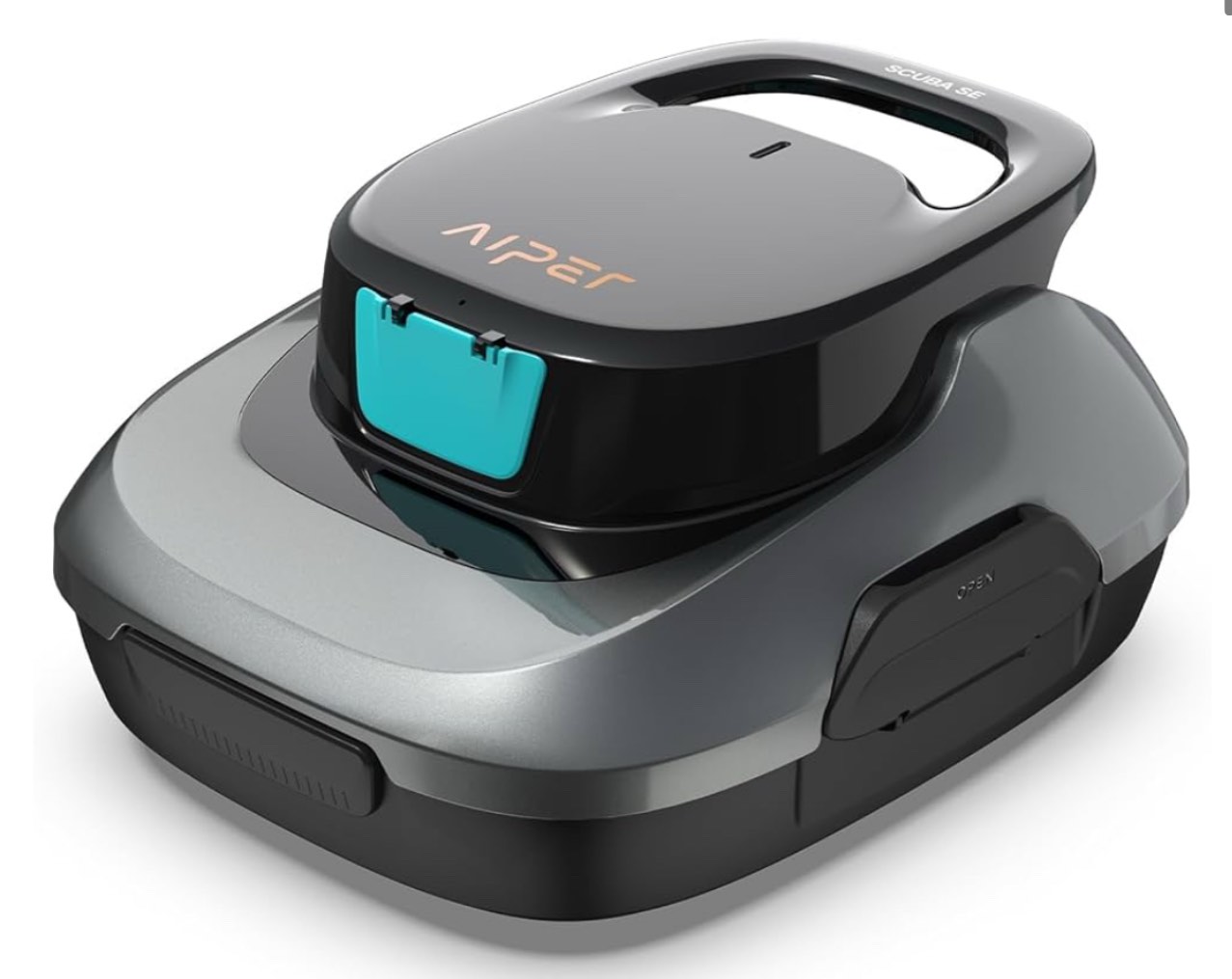AIPER Cordless Automatic Cleaner, Pool Vacuum with Auto- Parking, Lightweight, Ideal for Above Ground Flat Pool up to 860 sq.ft. ( USED)