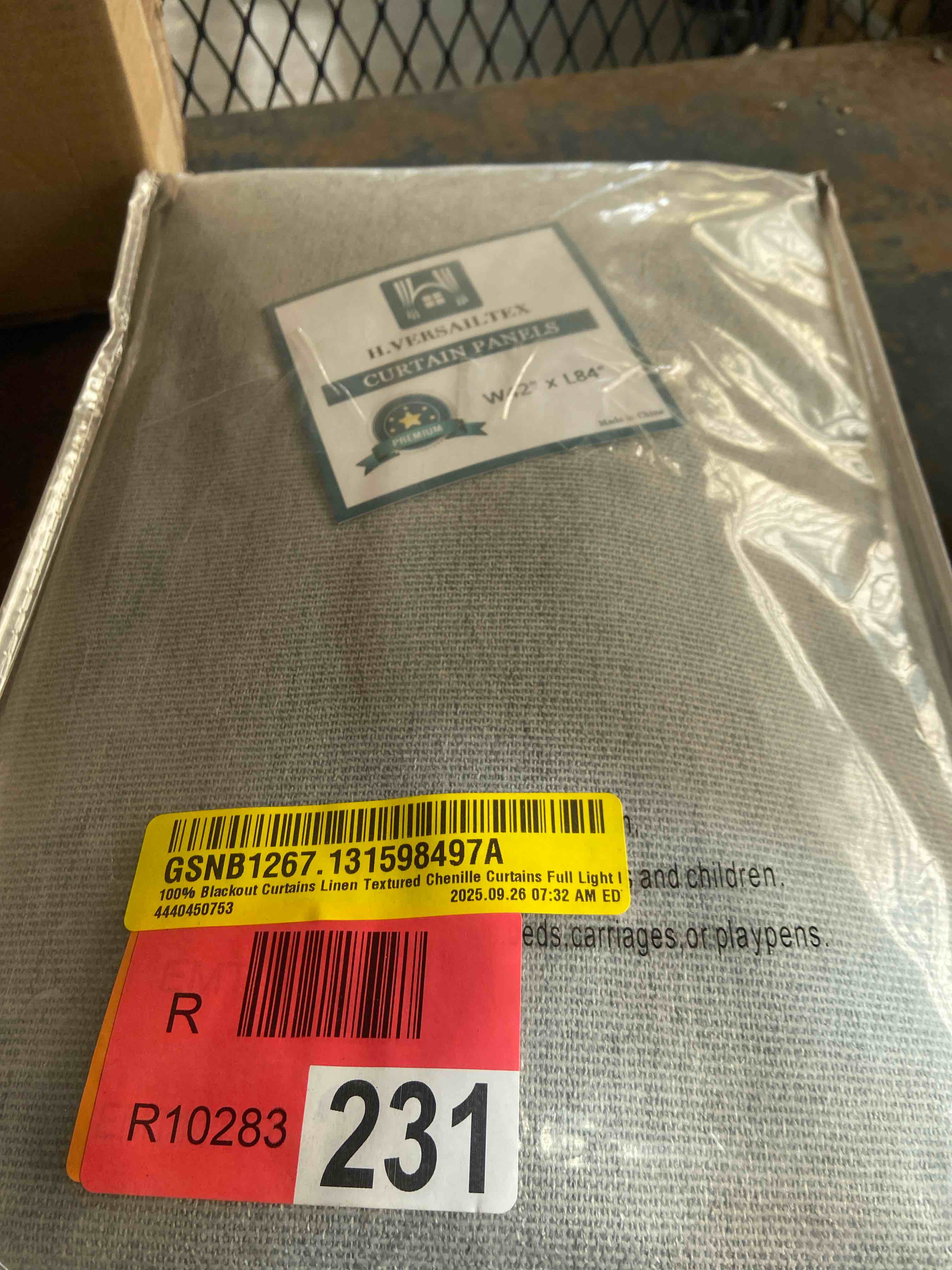 Condition photo showing New/Like New for h.versailtex 100% blackout curtains linen textured chenille curtains thermal insulated curtain panels with white flocking coating back, 42" w x 84" l, heathered sage(not solid)