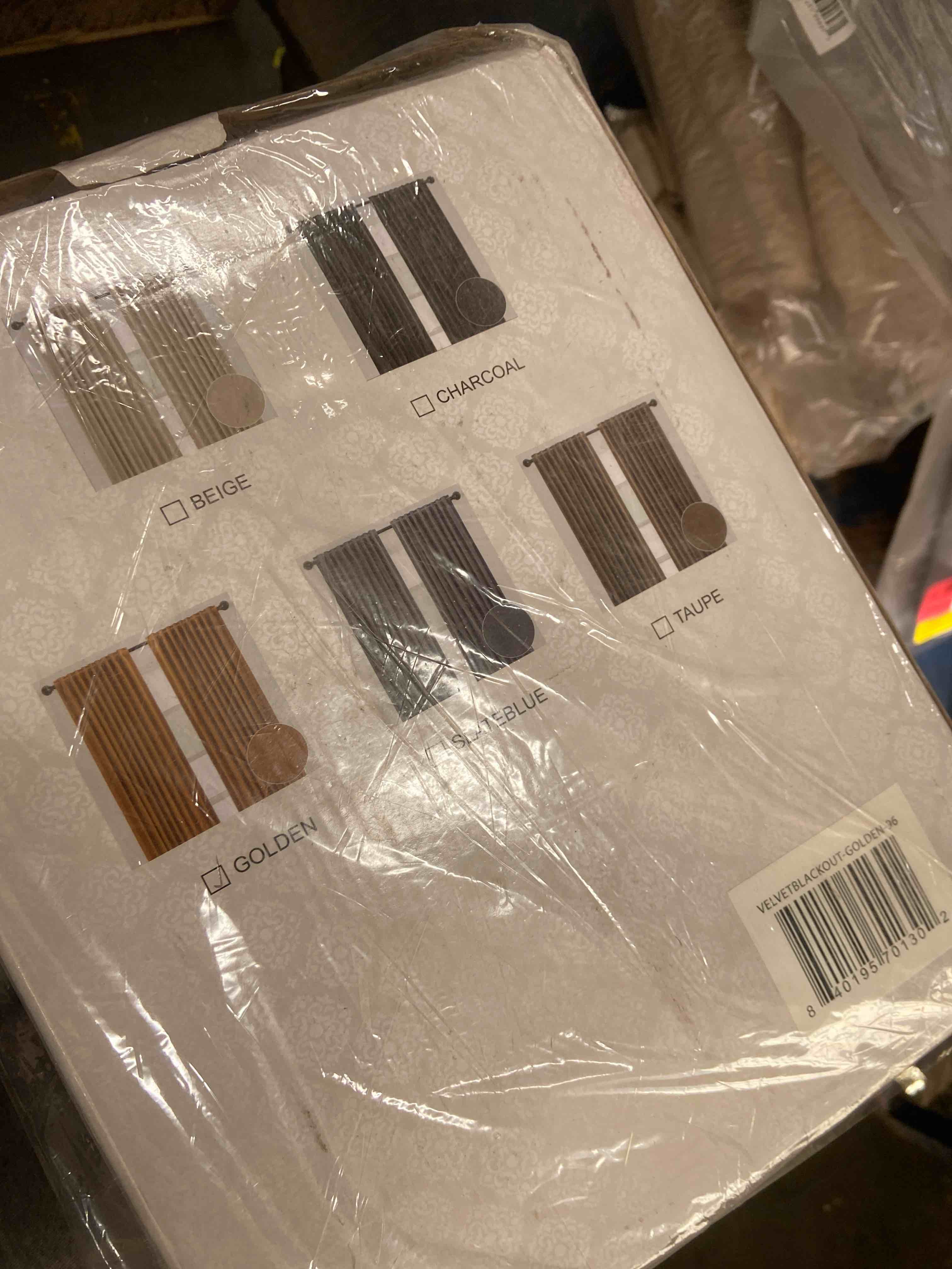 Condition photo showing New/Like New for chanasya premium 2-panel blackout velvet curtains - classy & solid drapes for living room or bedroom - 52" x 96" - golden