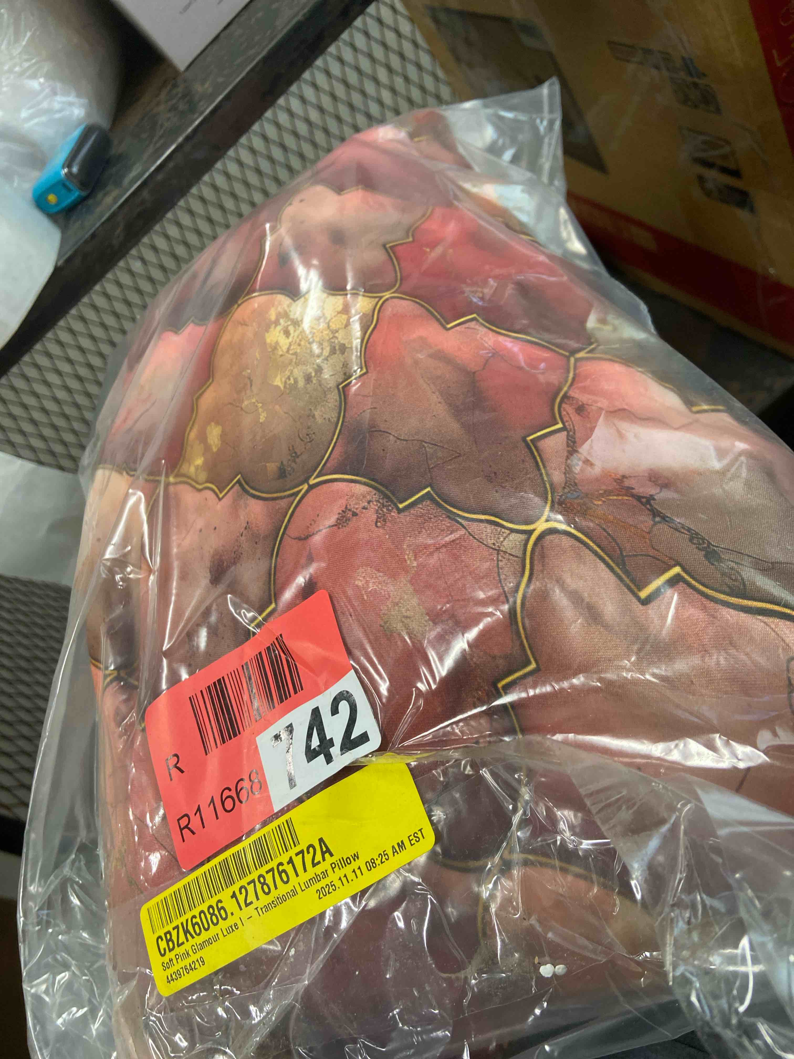 Condition photo showing New/Like New for soft pink glamour luxe 1 - transitional lumbar pillow