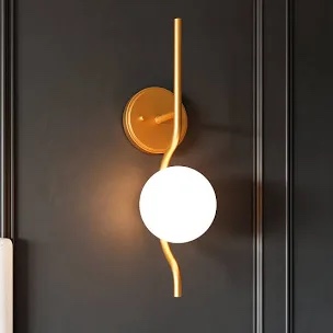 1 - dimmable globe wall sconce
