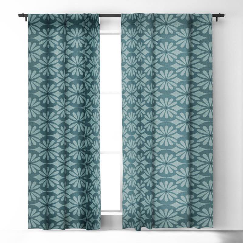 heather dutton solstice teal 1pc blackout window curtain panel