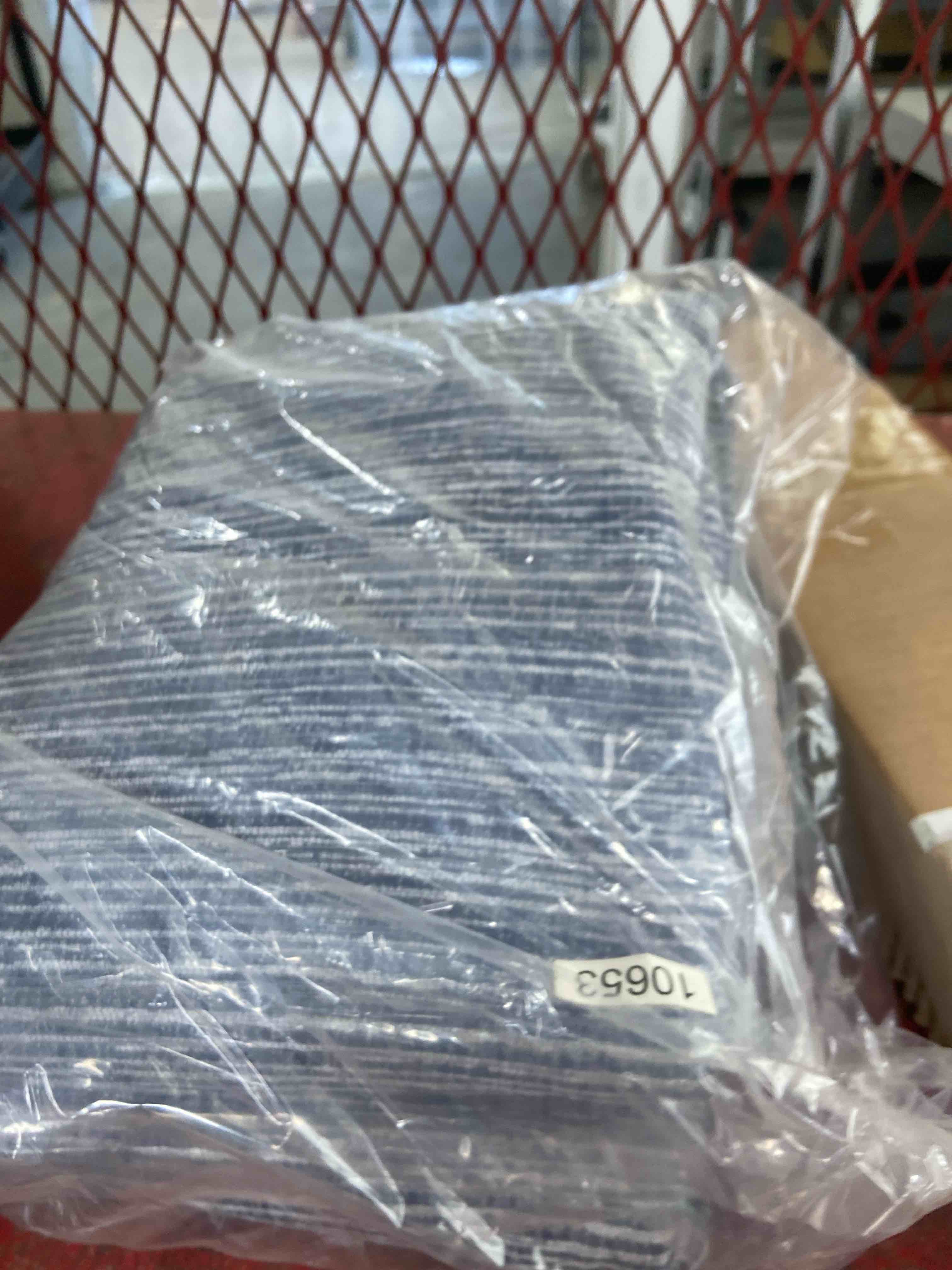 Condition photo showing New/Like New for b. smith swenson lined blackout window curtain panel, blue