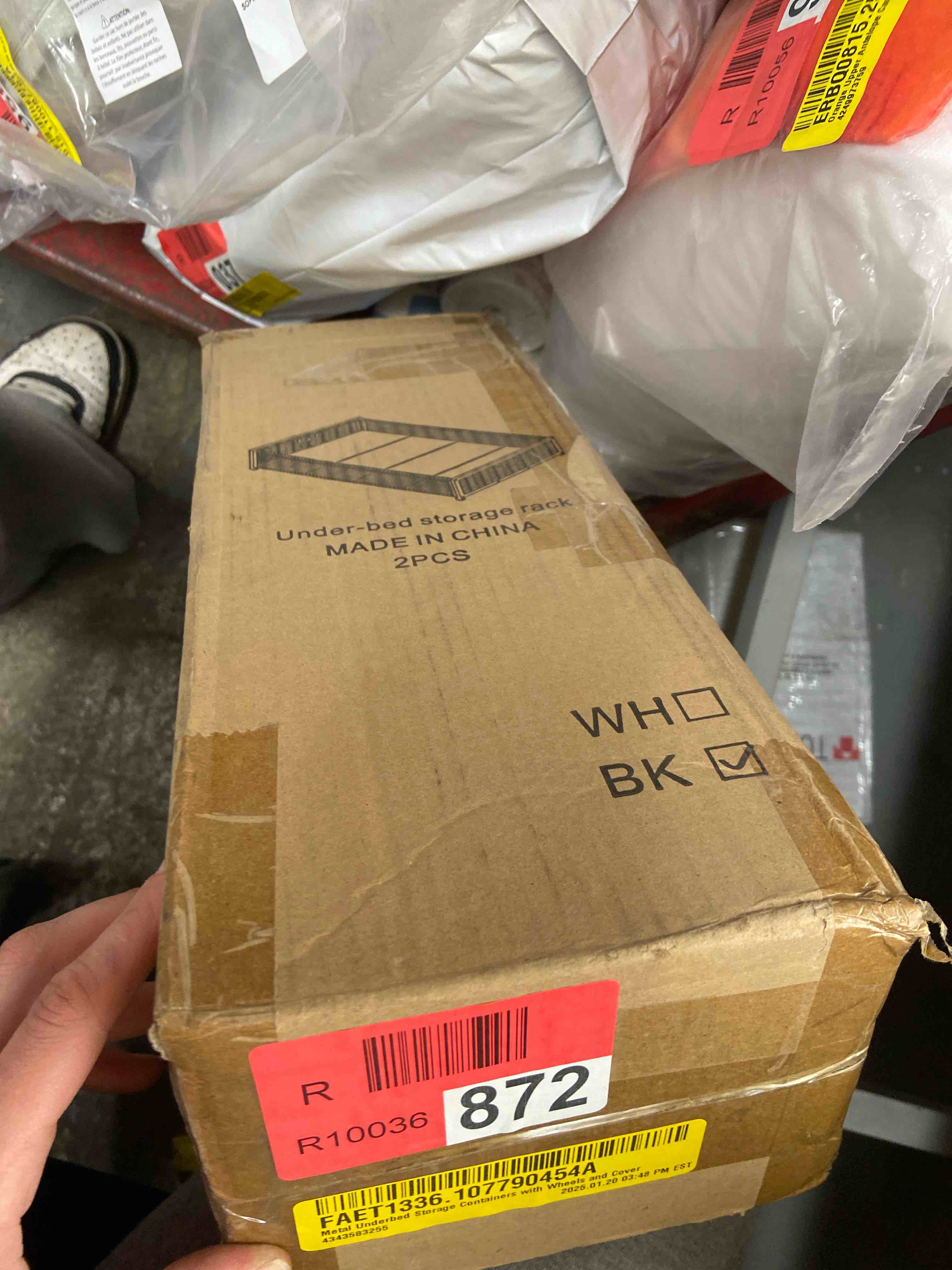 Condition photo showing New/Like New for under bed storage with wheels, 360° rotating, no-assembly underbed storage containers, 2pack
