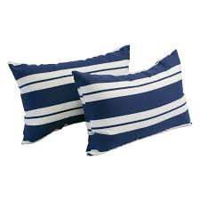 Striped Indoor/Outdoor Reversible Throw Pillow