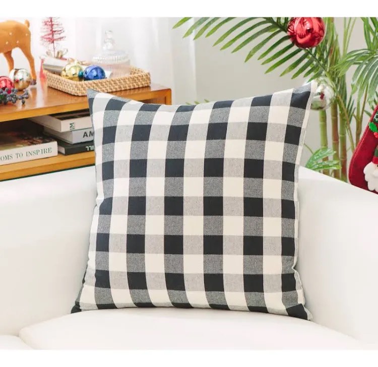 Buffalo Check Cotton Reversible Pillow Cover