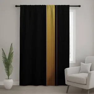 Striped Semi-Sheer Rod Pocket Single Curtain Panel