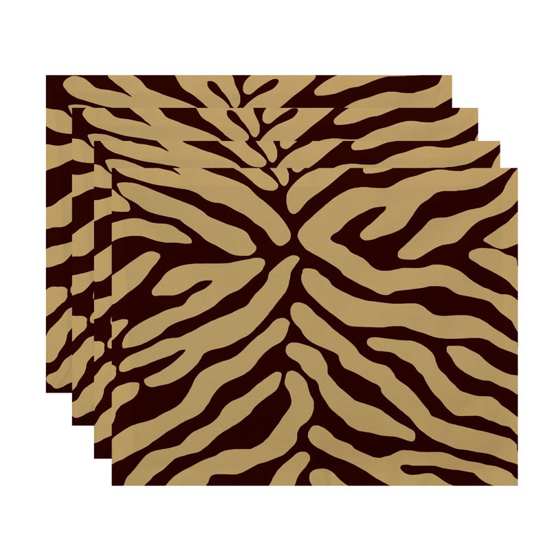 akheelesh polyester abstract rectangle placemat (set of 4)
