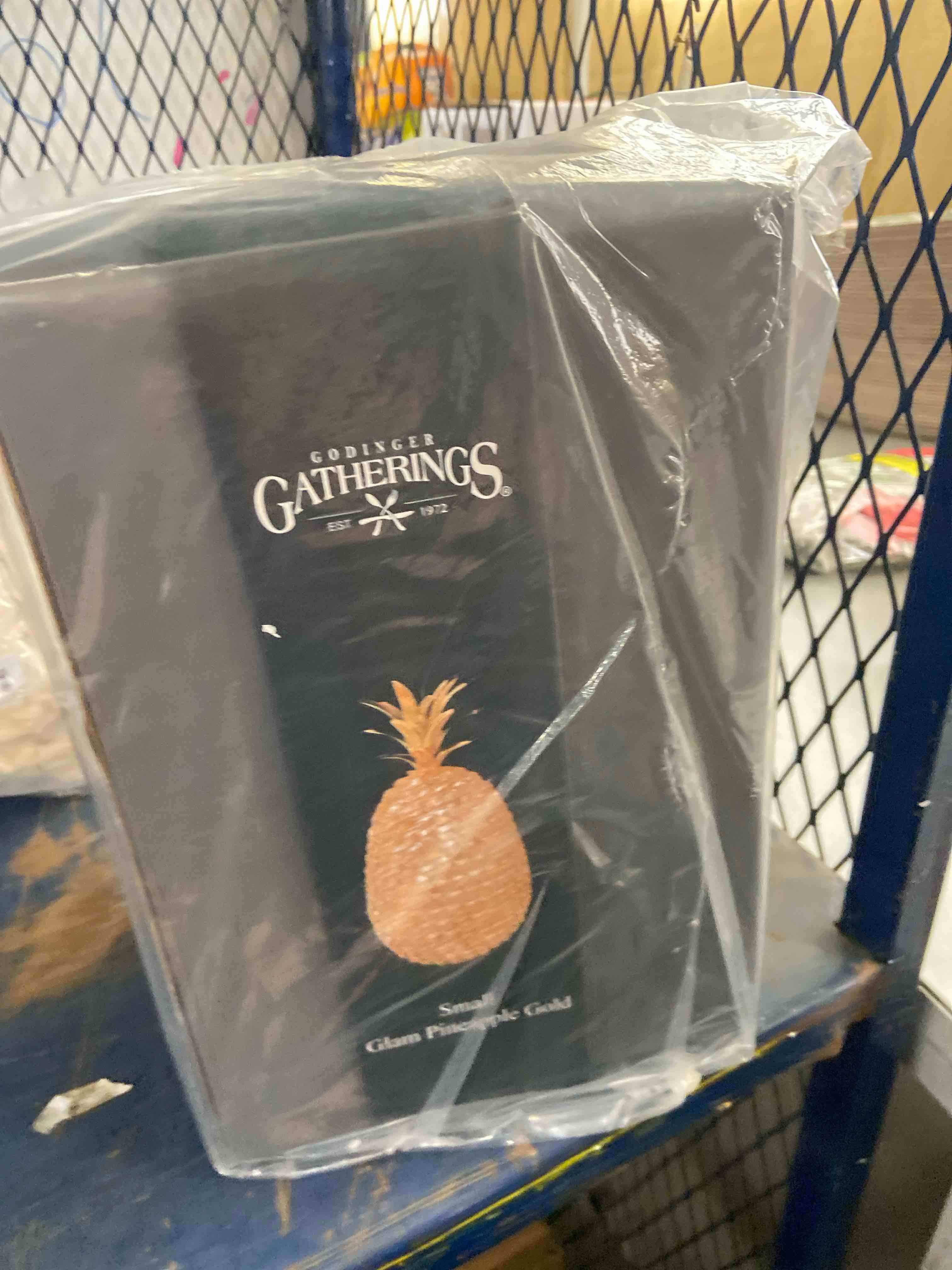 Condition photo showing New/Like New for godinger glam pineapple fruit holiday decoration - gold