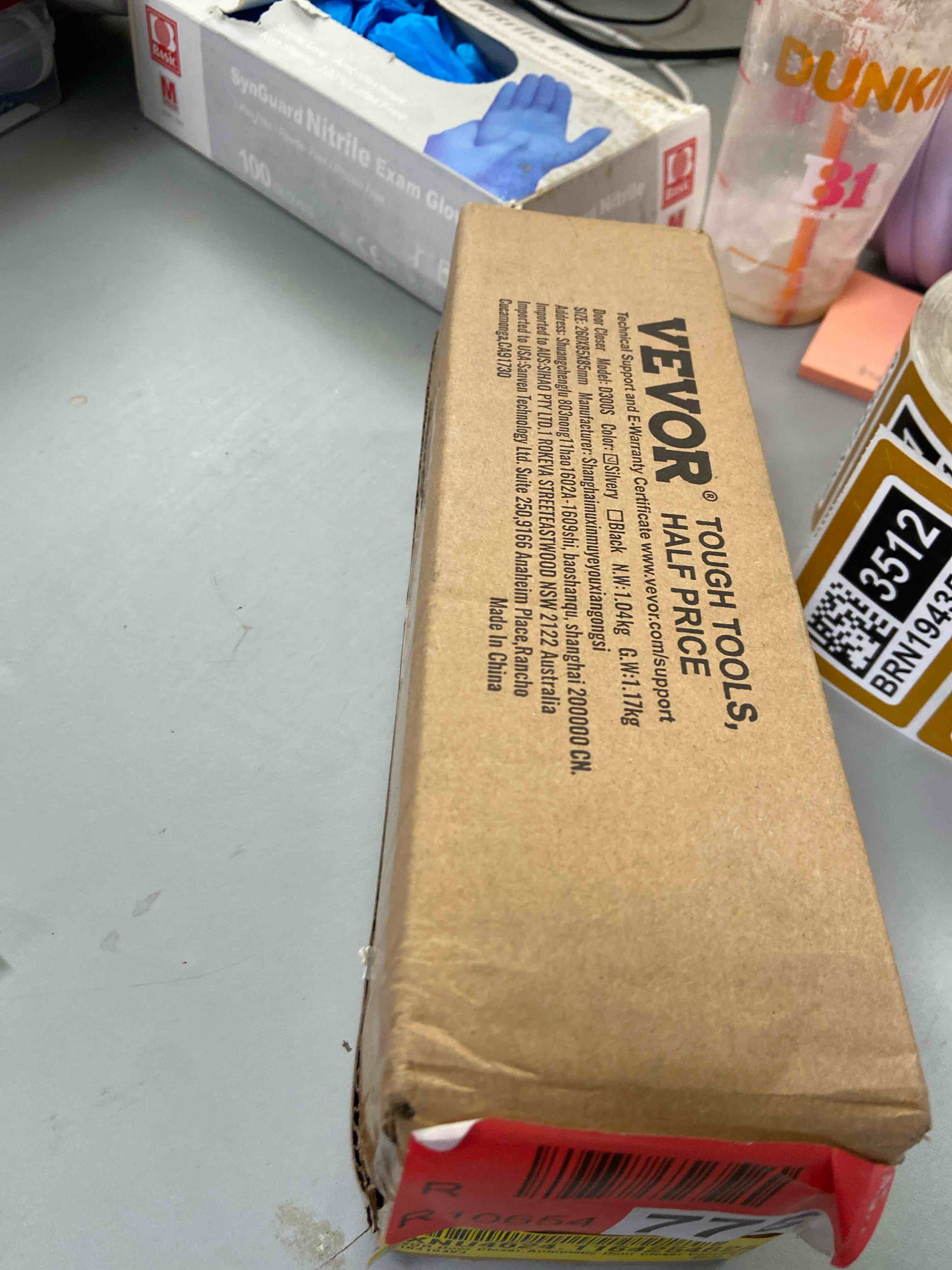 Condition photo showing New/Like New for vevor door closer, automatic door closer commercial or home, adjustable size hydraulic buffer door closers heavy duty cast aluminum body, easy install, silver