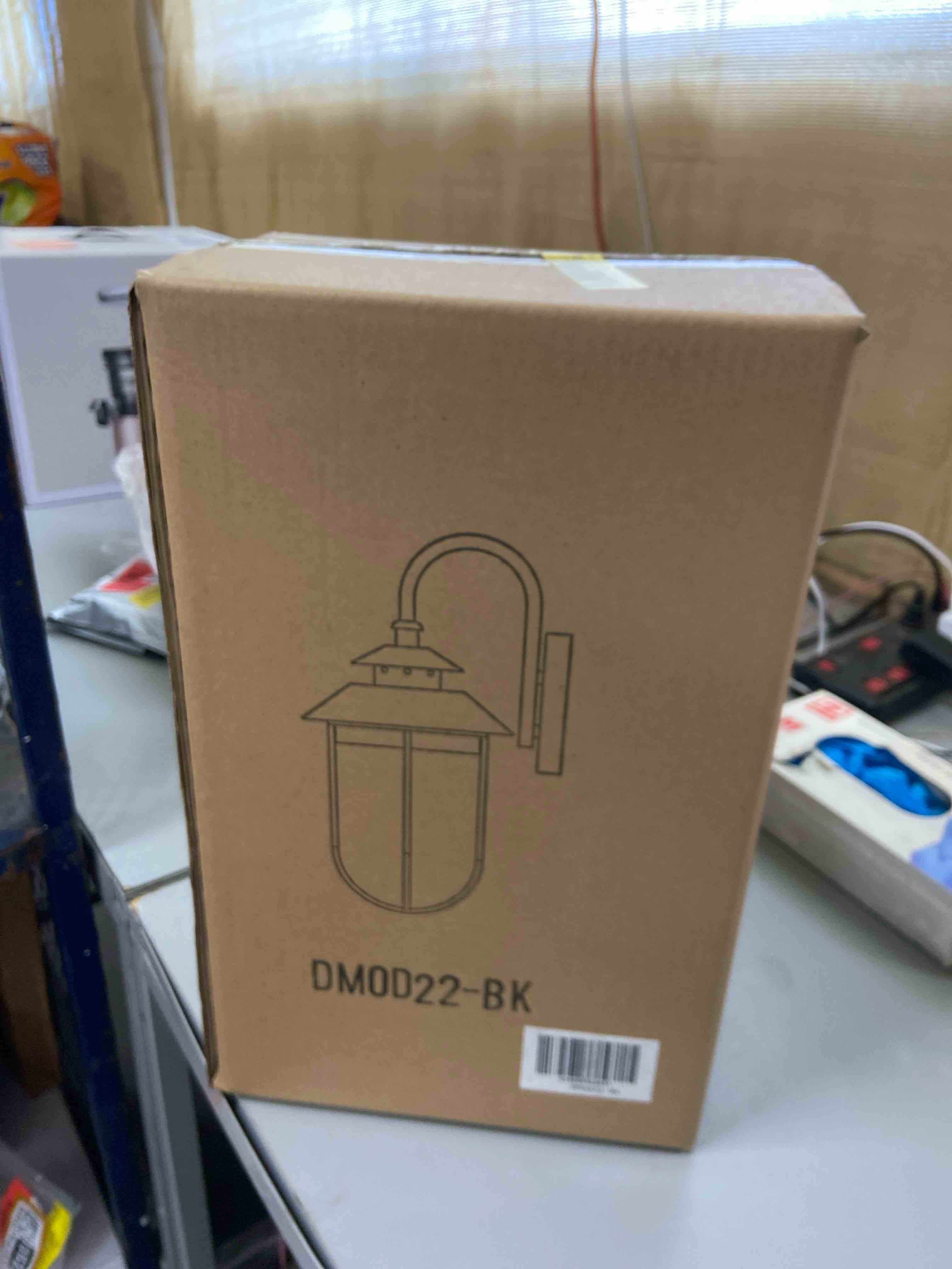 Condition photo showing New/Like New for isidro 14.37   h glass outdoor wall lantern