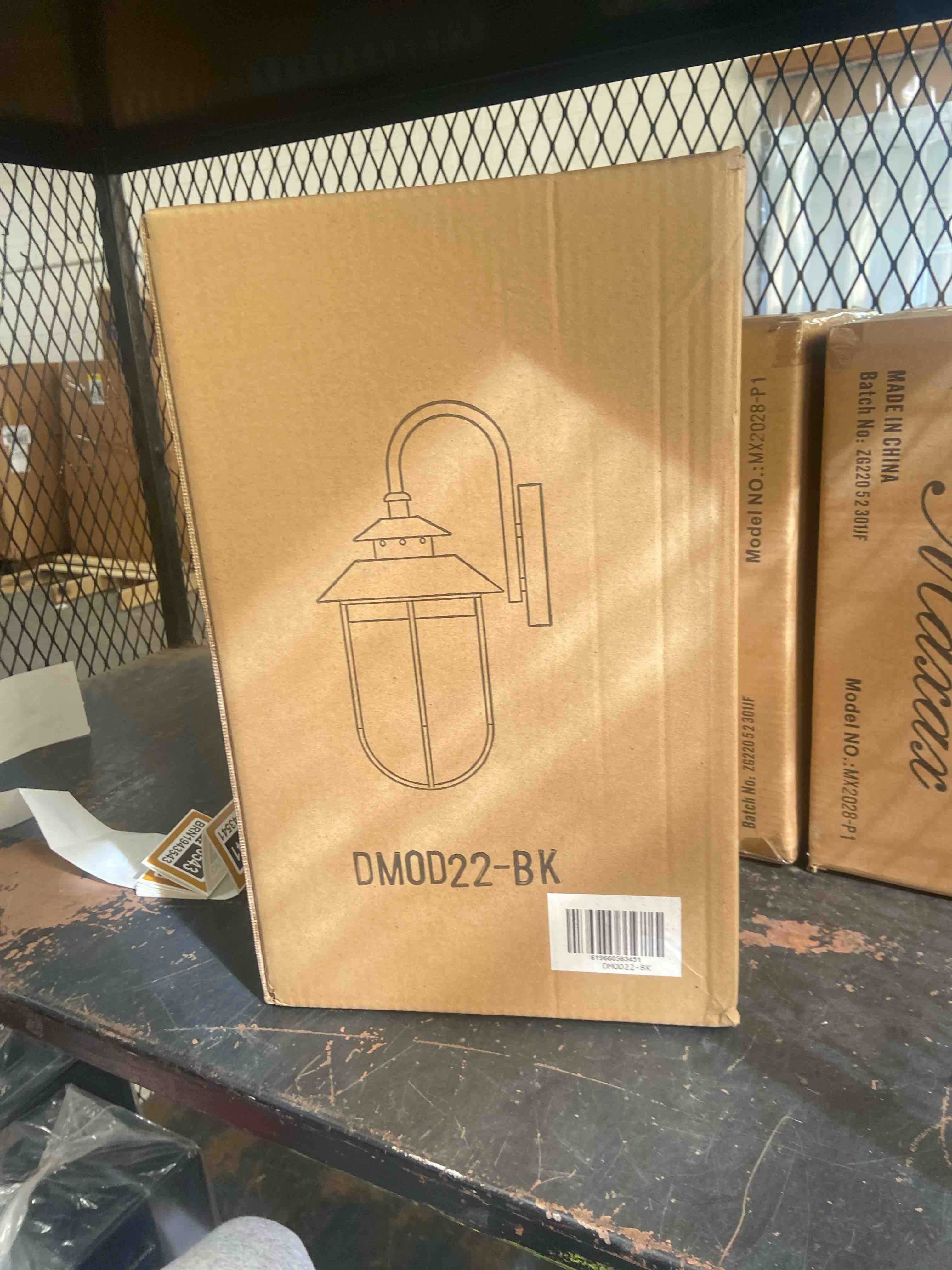 Condition photo showing New/Like New for isidro 14.37   h glass outdoor wall lantern