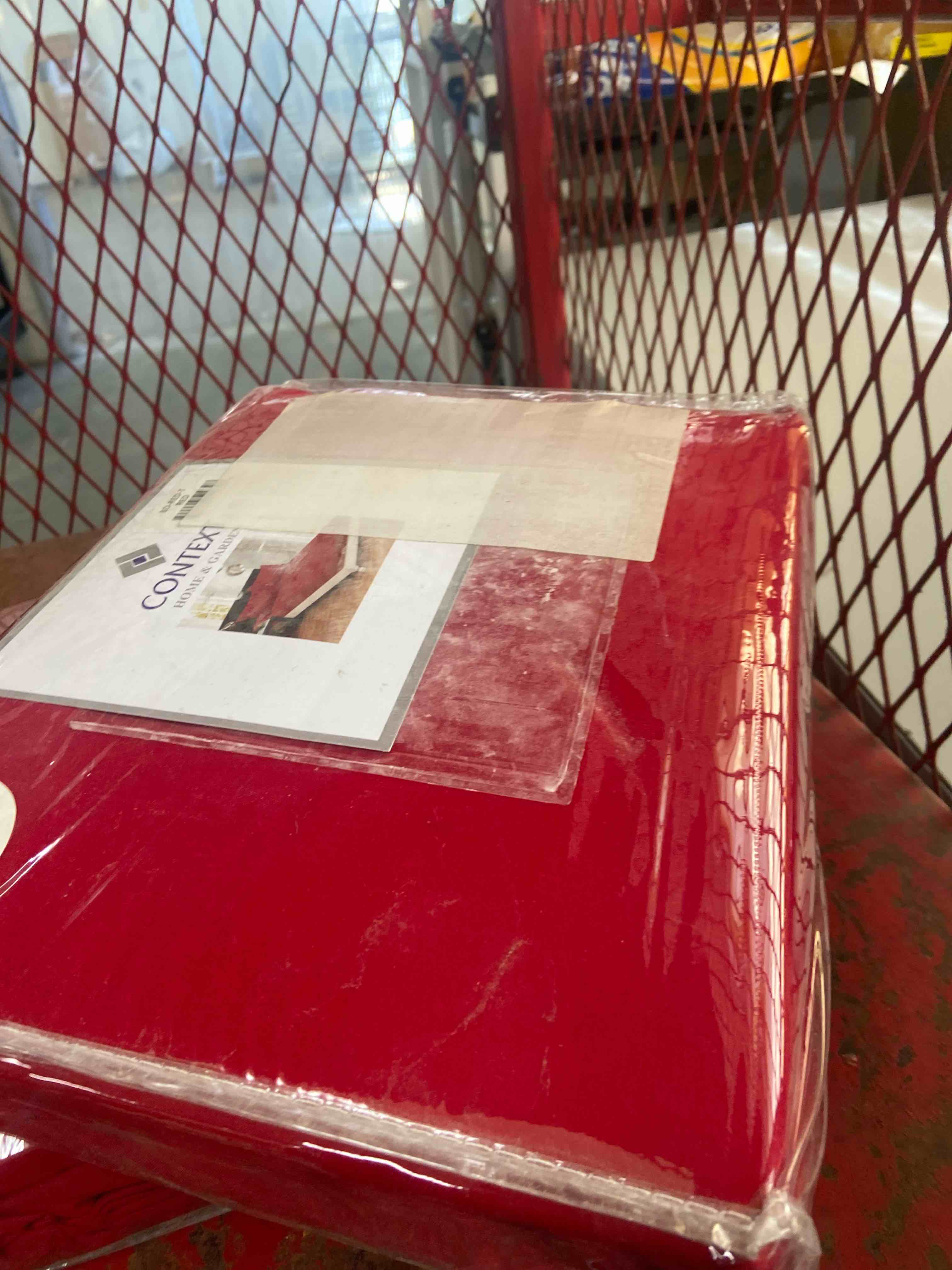 Condition photo showing New/Like New for context soft wrinkle free microfiber bed sheet set w/ pillow cover red twin