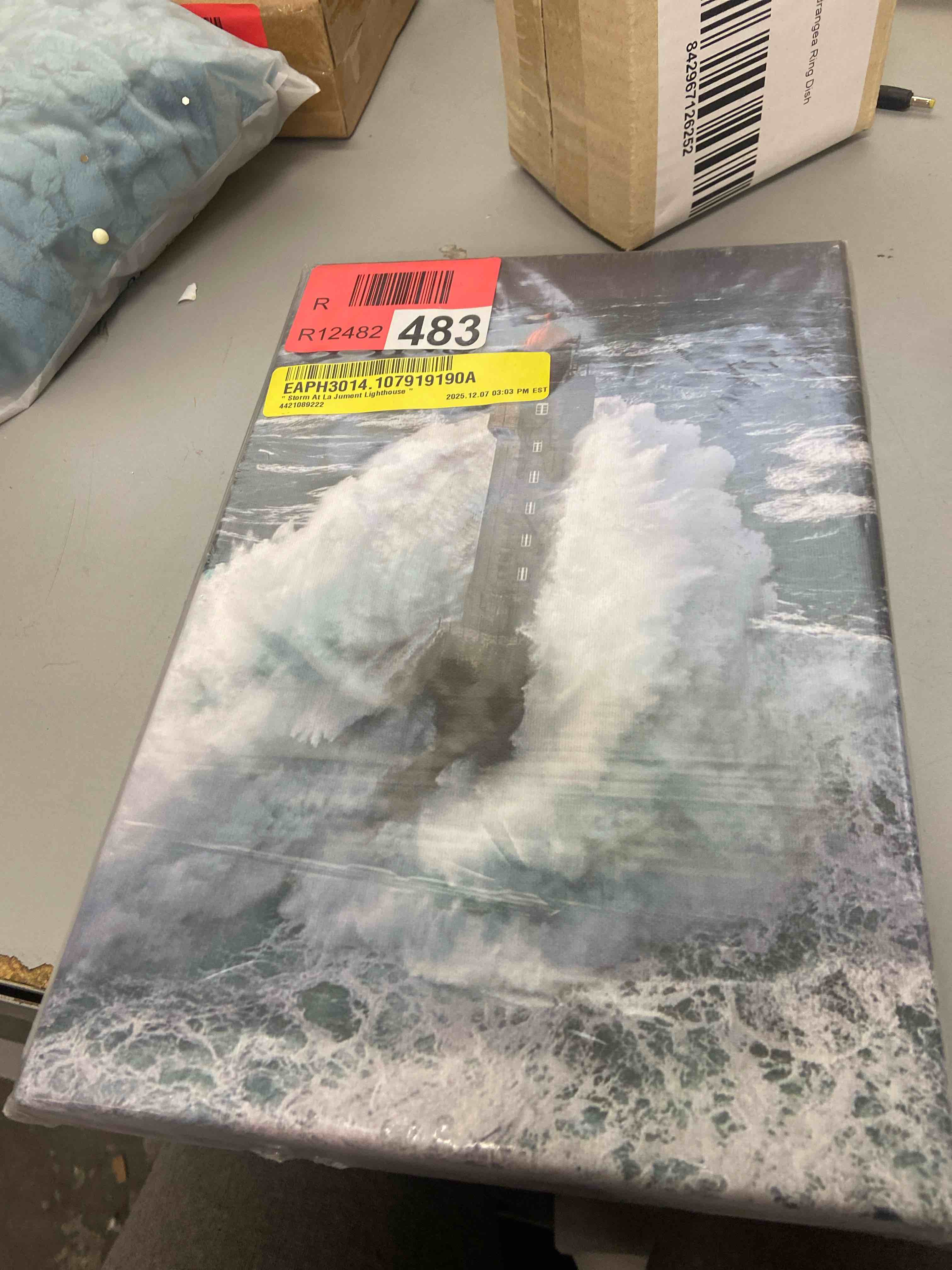 Condition photo showing New/Like New for " storm at la jument lighthouse " 4421089222