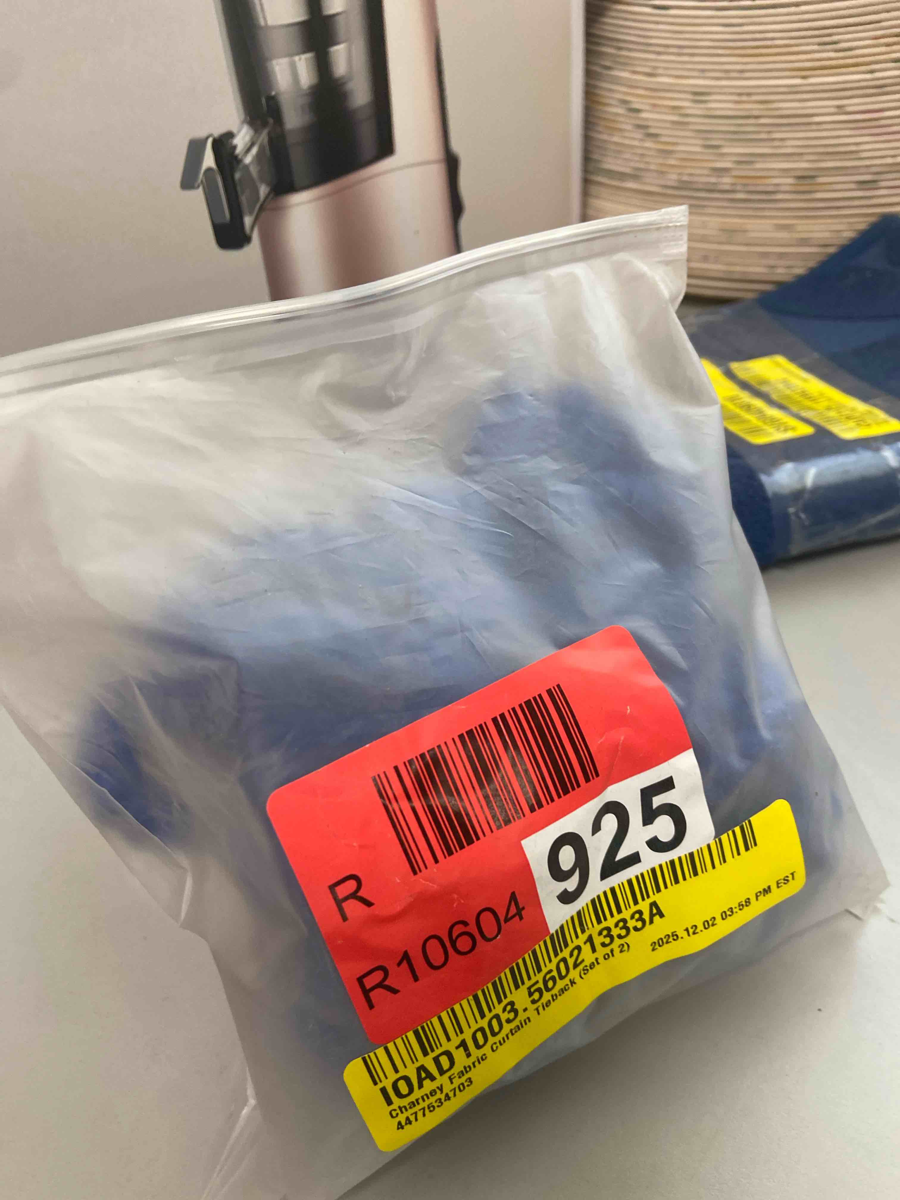 Condition photo showing New/Like New for charney fabric curtain tieback (set of 2) 4477534703