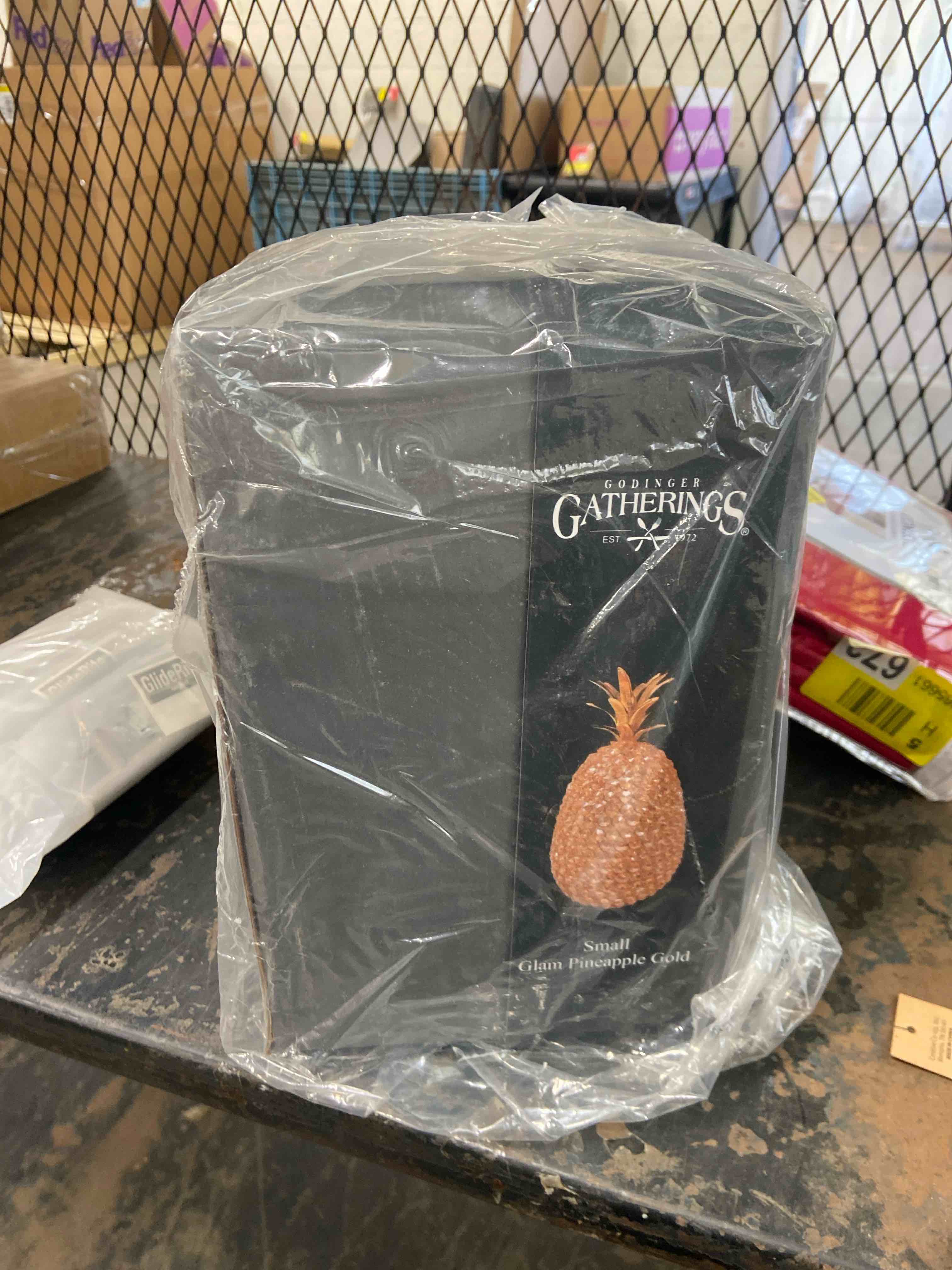 Condition photo showing New/Like New for godinger glam pineapple fruit holiday decoration - gold