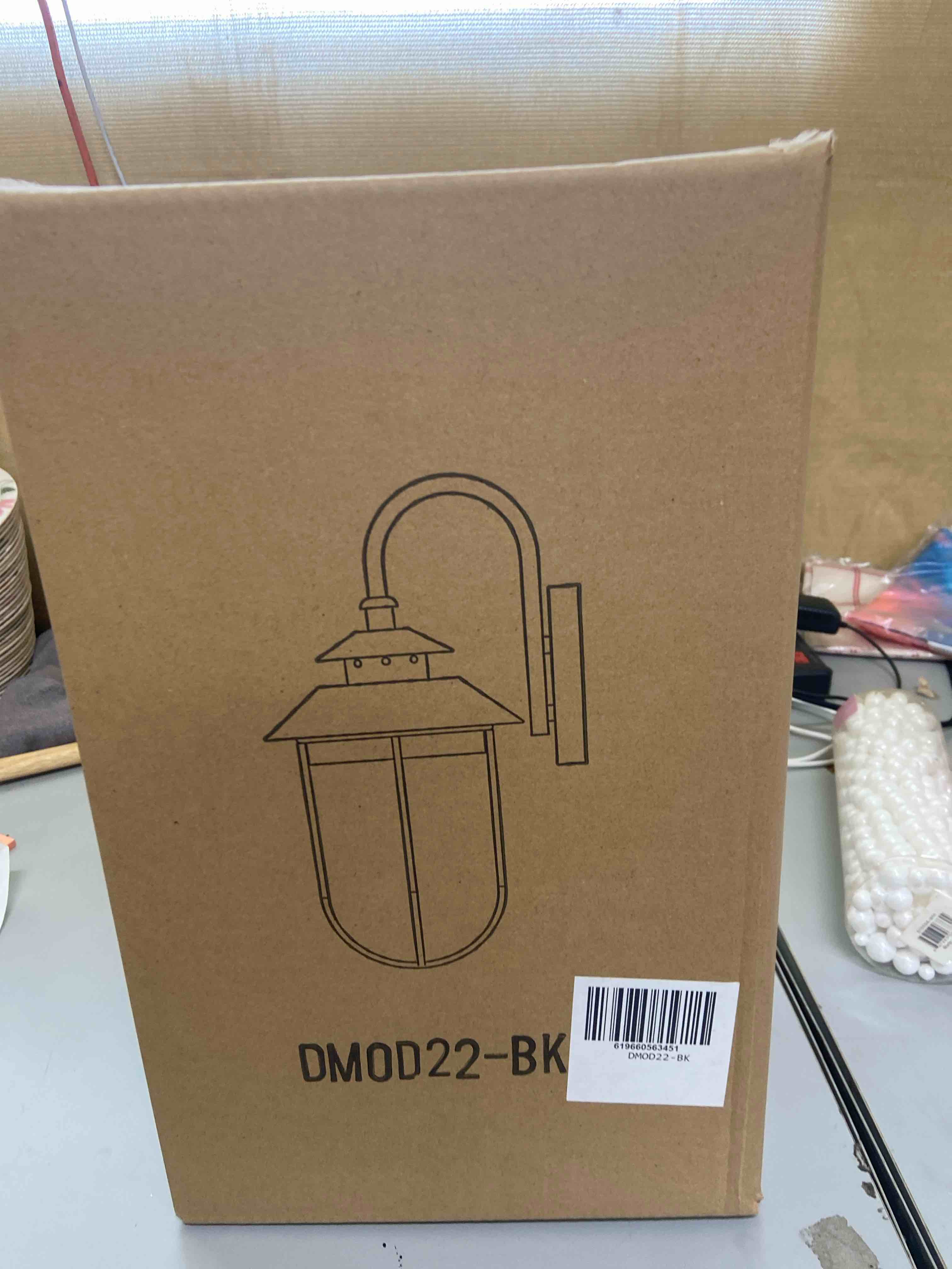 Condition photo showing New/Like New for isidro 14.37   h glass outdoor wall lantern